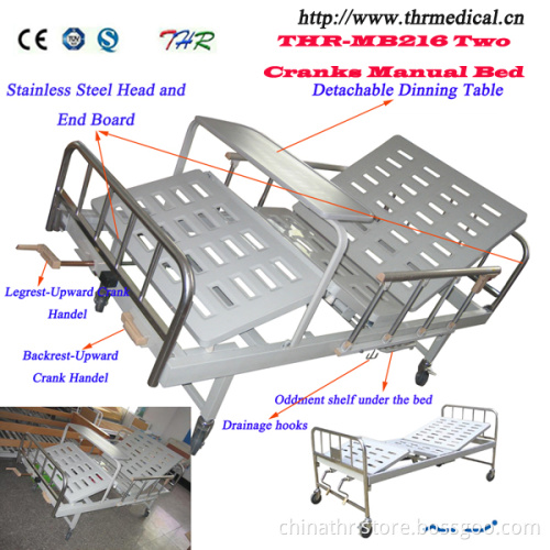 2-Crank Manual Medical Bed (THR-MB216)